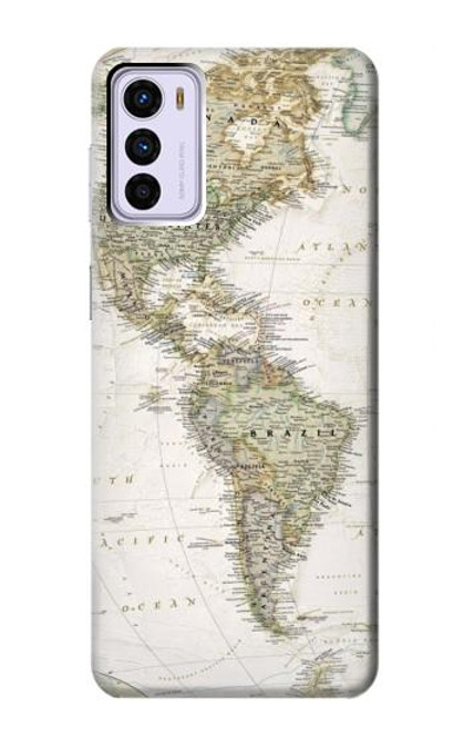 S0604 World Map Case For Motorola Moto G42