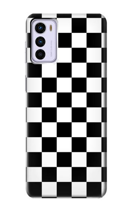S1611 Black and White Check Chess Board Case For Motorola Moto G42