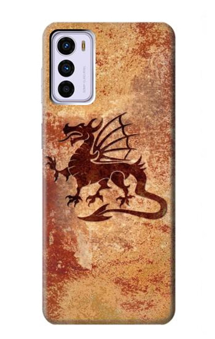 S2485 Dragon Metal Texture Graphic Printed Case For Motorola Moto G42