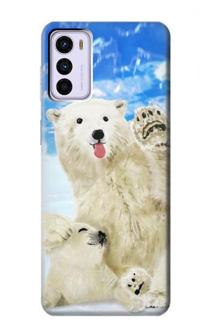 S3794 Arctic Polar Bear and Seal Paint Case For Motorola Moto G42