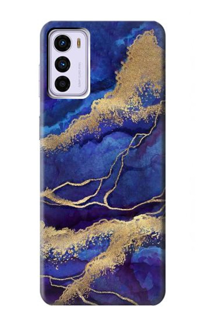 S3906 Navy Blue Purple Marble Case For Motorola Moto G42