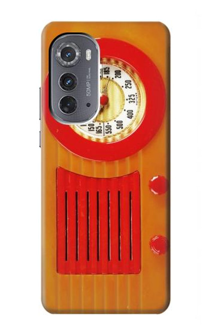 S2780 Vintage Orange Bakelite Radio Case For Motorola Edge (2022)