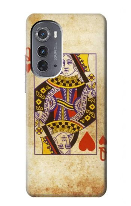 S2833 Poker Card Queen Hearts Case For Motorola Edge (2022)