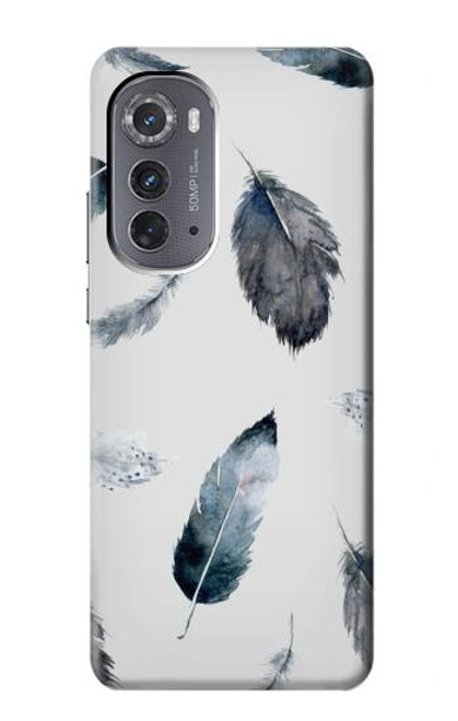 S3085 Feather Paint Pattern Case For Motorola Edge (2022)