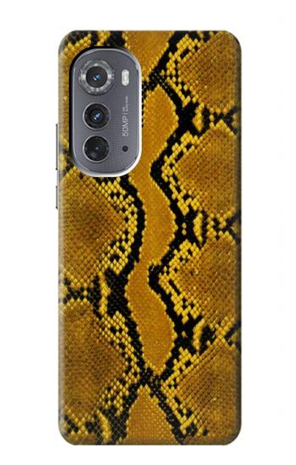 S3365 Yellow Python Skin Graphic Print Case For Motorola Edge (2022)