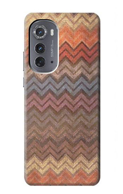 S3752 Zigzag Fabric Pattern Graphic Printed Case For Motorola Edge (2022)