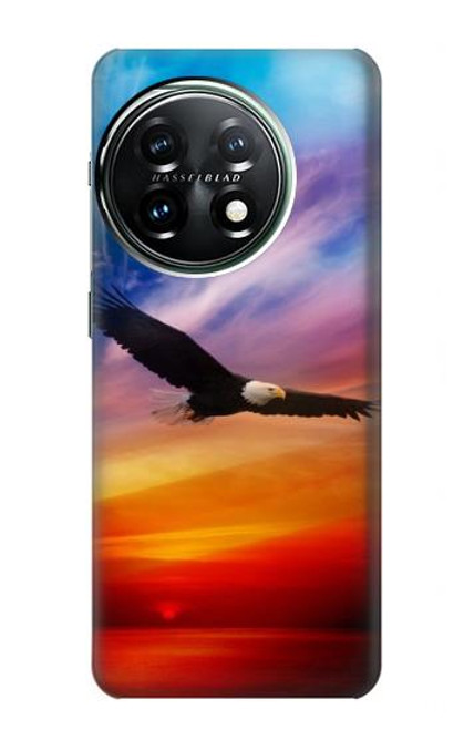 S3841 Bald Eagle Flying Colorful Sky Case For OnePlus 11