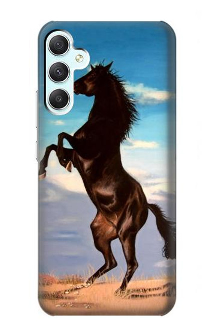 S0934 Wild Black Horse Case For Samsung Galaxy A34 5G
