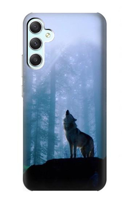 S0935 Wolf Howling in Forest Case For Samsung Galaxy A34 5G