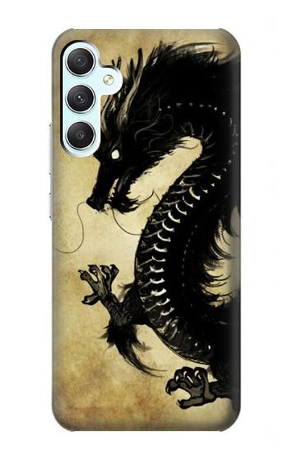 S1482 Black Dragon Painting Case For Samsung Galaxy A34 5G