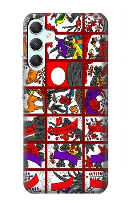 S1923 Hanafuda Japanese Flower Card Case For Samsung Galaxy A34 5G