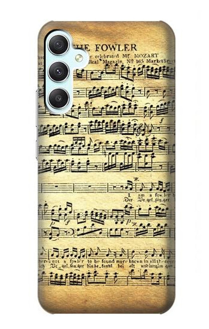 S2667 The Fowler Mozart Music Sheet Case For Samsung Galaxy A34 5G