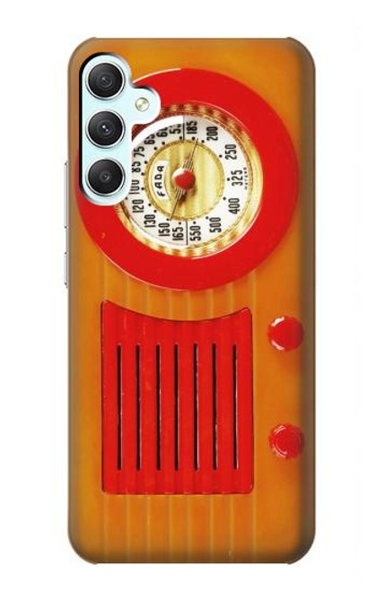 S2780 Vintage Orange Bakelite Radio Case For Samsung Galaxy A34 5G