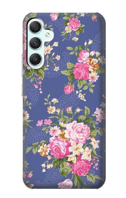 S3265 Vintage Flower Pattern Case For Samsung Galaxy A34 5G