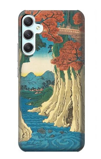 S3348 Utagawa Hiroshige The Monkey Bridge Case For Samsung Galaxy A34 5G