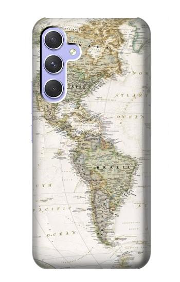 S0604 World Map Case For Samsung Galaxy A54 5G