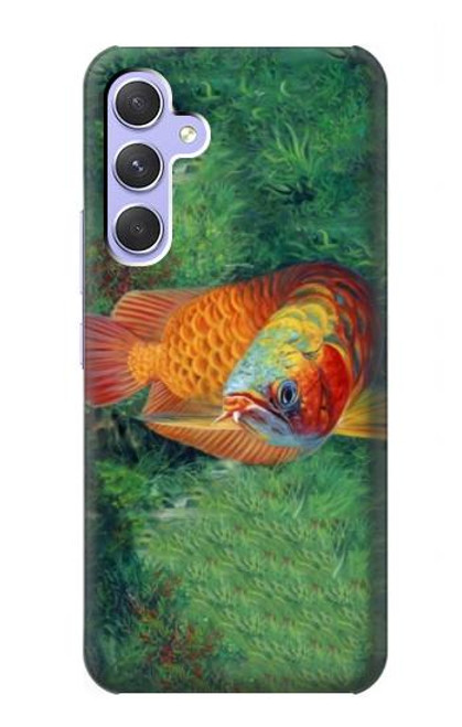 S1157 Red Arowana Fish Case For Samsung Galaxy A54 5G