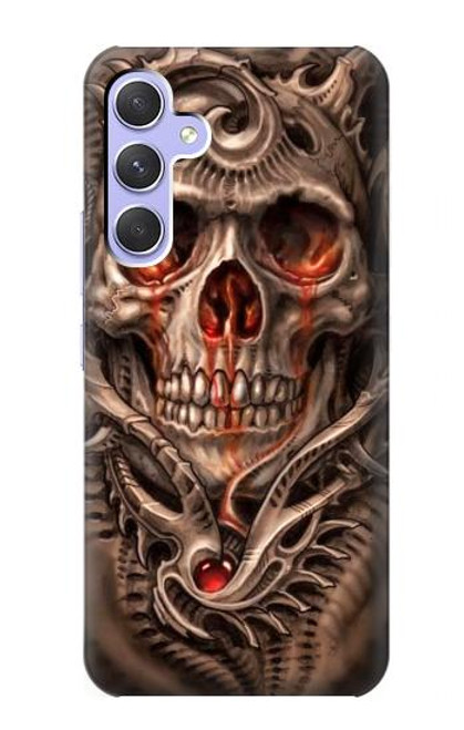 S1675 Skull Blood Tattoo Case For Samsung Galaxy A54 5G
