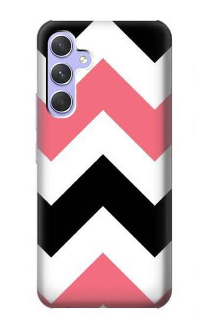 S1849 Pink Black Chevron Zigzag Case For Samsung Galaxy A54 5G