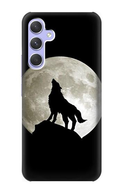 S1981 Wolf Howling at The Moon Case For Samsung Galaxy A54 5G