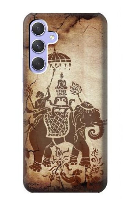 S2102 Thai Art Buddha on Elephant Case For Samsung Galaxy A54 5G