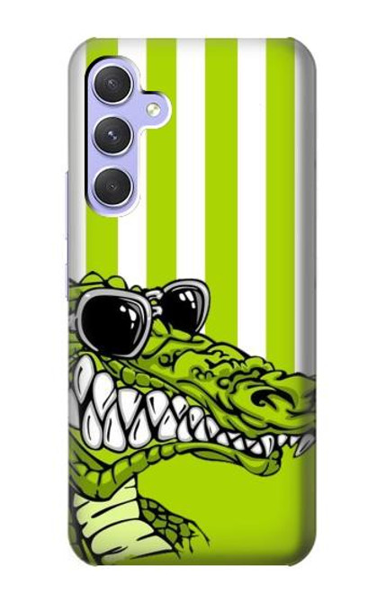 S2323 Funny Green Alligator Crocodile Case For Samsung Galaxy A54 5G