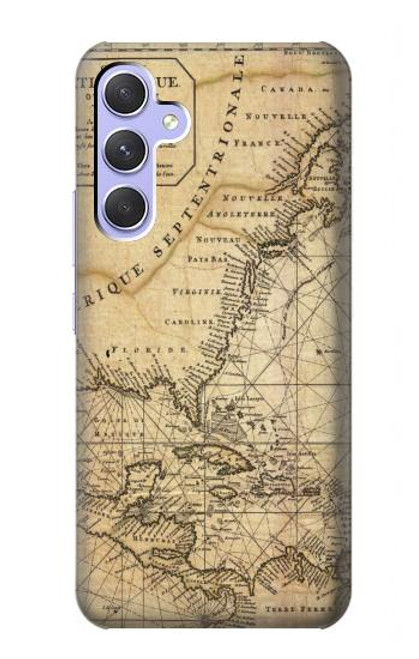 S2506 Exploration North America Map Case For Samsung Galaxy A54 5G