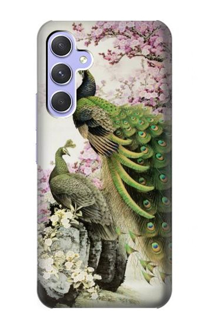 S2773 Peacock Chinese Brush Painting Case For Samsung Galaxy A54 5G