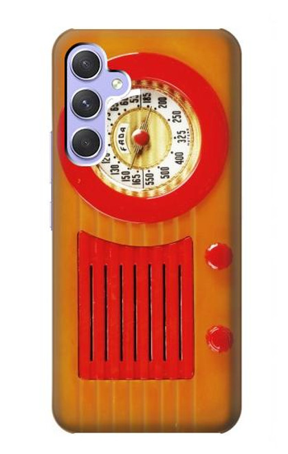 S2780 Vintage Orange Bakelite Radio Case For Samsung Galaxy A54 5G
