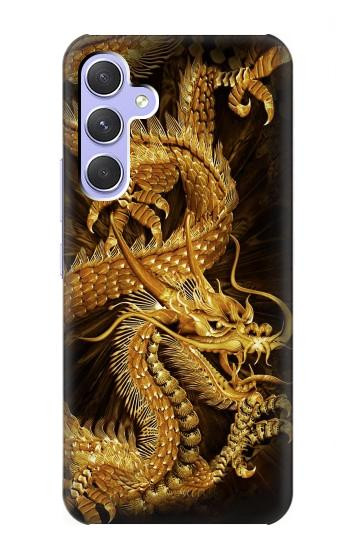 S2804 Chinese Gold Dragon Printed Case For Samsung Galaxy A54 5G
