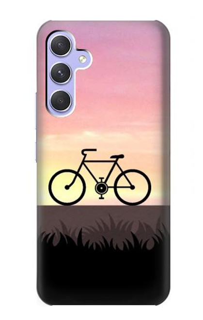 S3252 Bicycle Sunset Case For Samsung Galaxy A54 5G