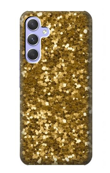 S3388 Gold Glitter Graphic Print Case For Samsung Galaxy A54 5G