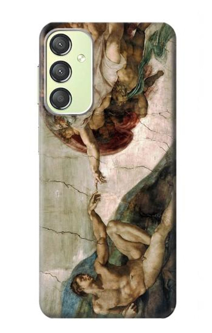 S0179 Michelangelo Creation of Adam Case For Samsung Galaxy A24 4G