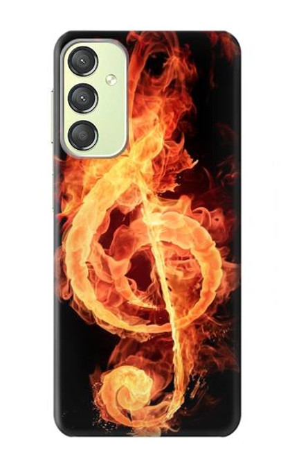 S0493 Music Note Burn Case For Samsung Galaxy A24 4G