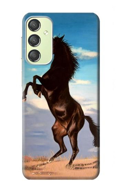S0934 Wild Black Horse Case For Samsung Galaxy A24 4G