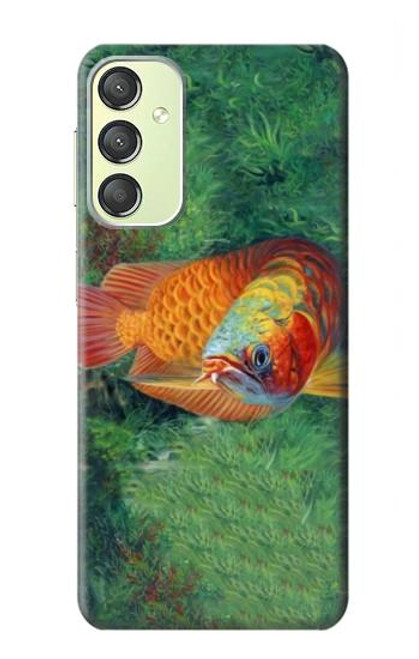 S1157 Red Arowana Fish Case For Samsung Galaxy A24 4G
