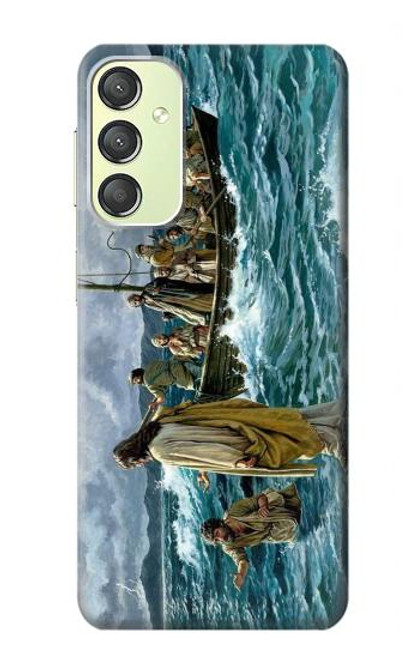 S1722 Jesus Walk on The Sea Case For Samsung Galaxy A24 4G