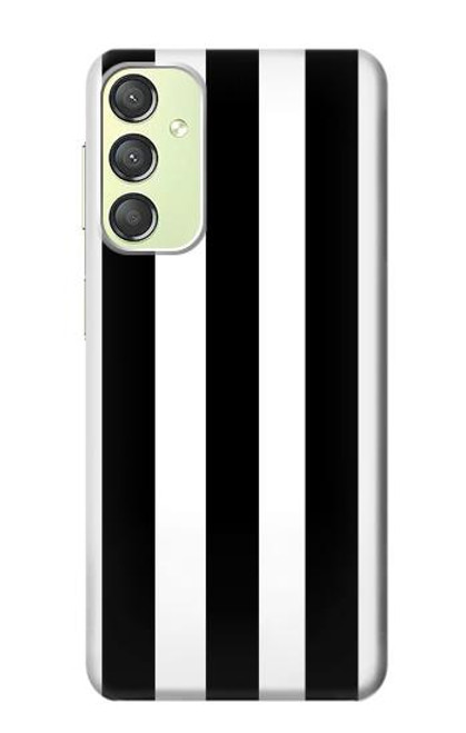 S2297 Black and White Vertical Stripes Case For Samsung Galaxy A24 4G