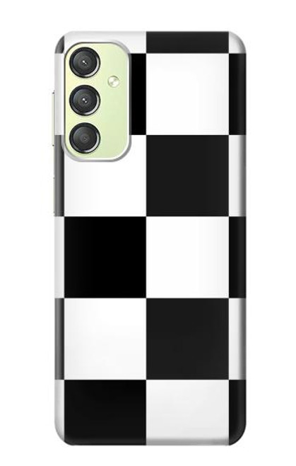 S2492 Black and White Check Case For Samsung Galaxy A24 4G