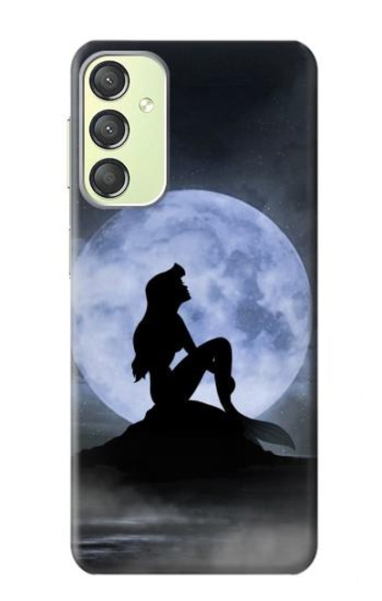 S2668 Mermaid Silhouette Moon Night Case For Samsung Galaxy A24 4G