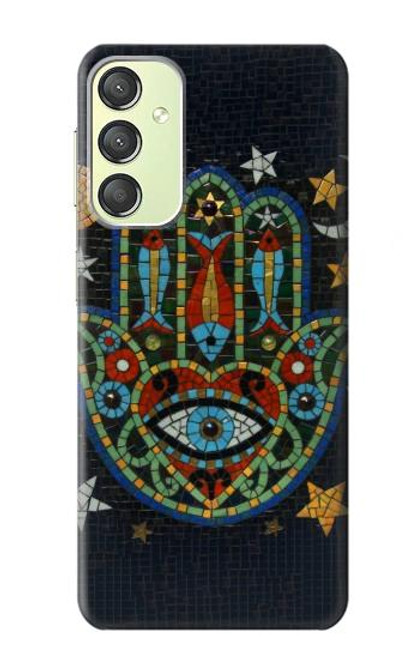 S3175 Hamsa Hand Mosaics Case For Samsung Galaxy A24 4G