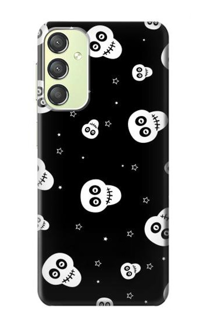 S3261 Smile Skull Halloween Pattern Case For Samsung Galaxy A24 4G
