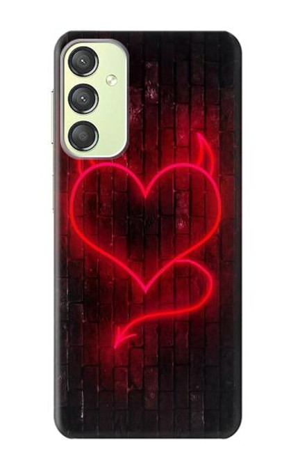 S3682 Devil Heart Case For Samsung Galaxy A24 4G