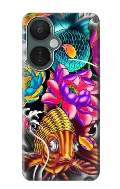 S1630 Fish Japanese Oriental Tattoo Case For OnePlus Nord CE 3 Lite, Nord N30 5G