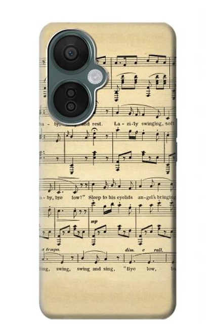 S2504 Vintage Music Sheet Case For OnePlus Nord CE 3 Lite, Nord N30 5G