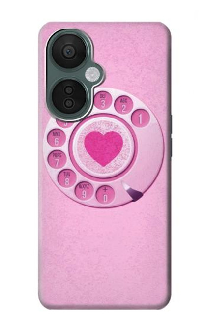 S2847 Pink Retro Rotary Phone Case For OnePlus Nord CE 3 Lite, Nord N30 5G