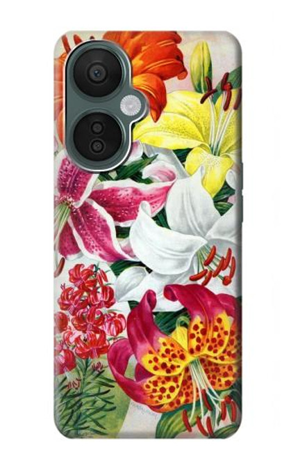 S3205 Retro Art Flowers Case For OnePlus Nord CE 3 Lite, Nord N30 5G