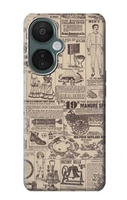 S3819 Retro Vintage Paper Case For OnePlus Nord CE 3 Lite, Nord N30 5G