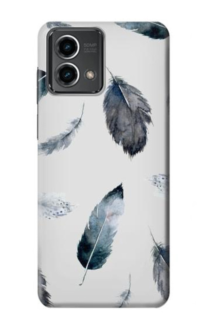 S3085 Feather Paint Pattern Case For Motorola Moto G Stylus 5G (2023)