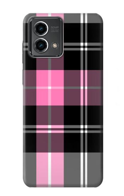 S3091 Pink Plaid Pattern Case For Motorola Moto G Stylus 5G (2023)